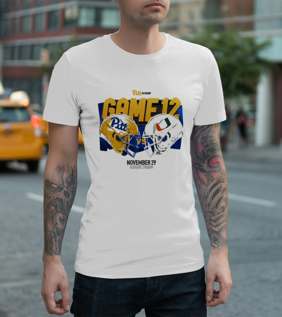 Pittsburgh Panthers Vs Miami Hurricanes Game 12 November 29 Acrisure Stadium T-Shirt