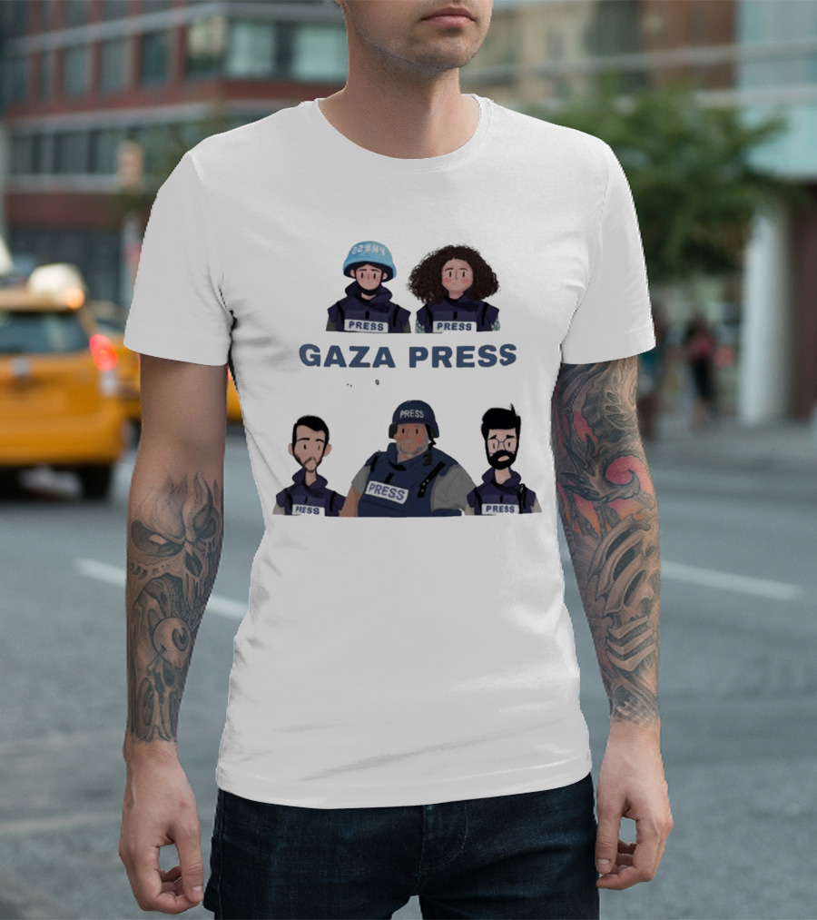 Gaza Press Heroes Cartoon Characters PRESS T-Shirt