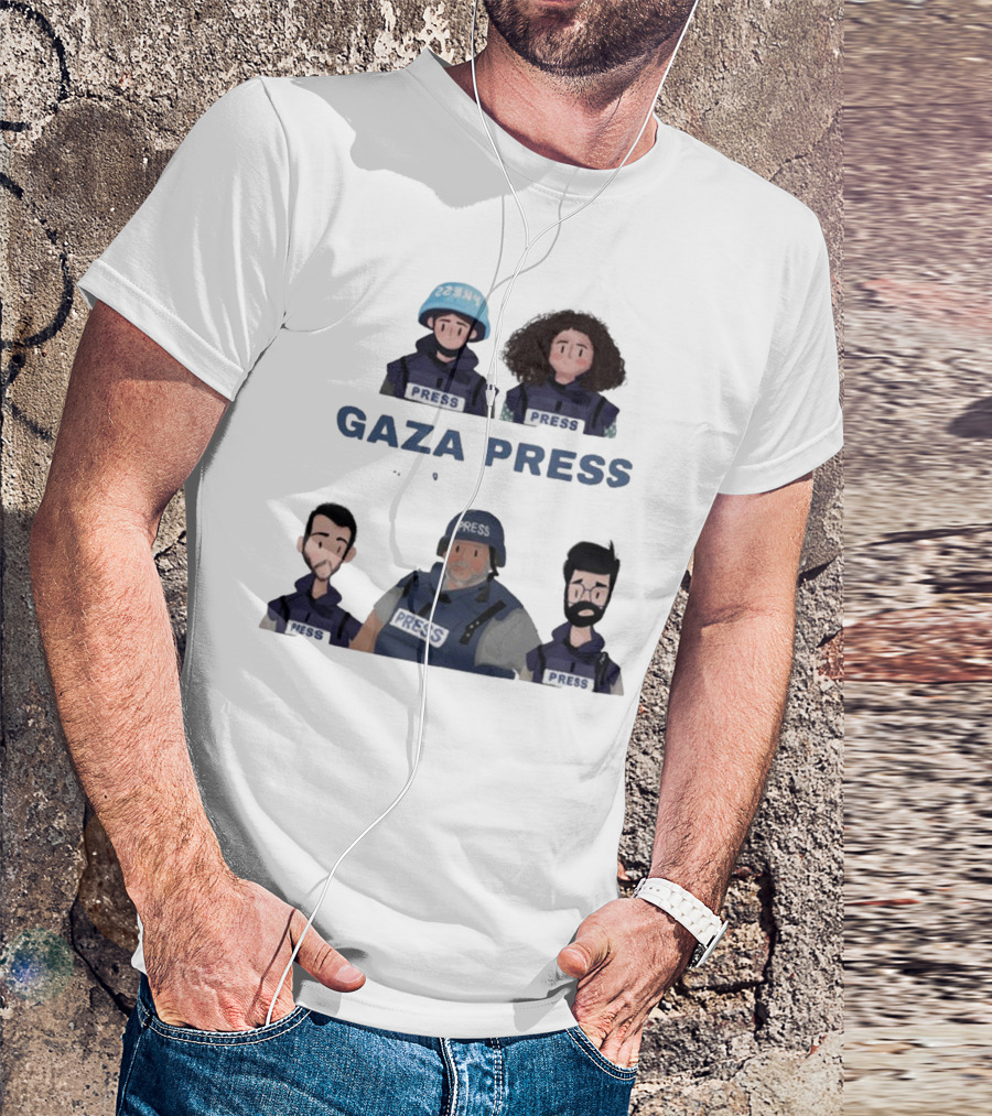 Gaza Press Heroes Cartoon Characters PRESS T-Shirt