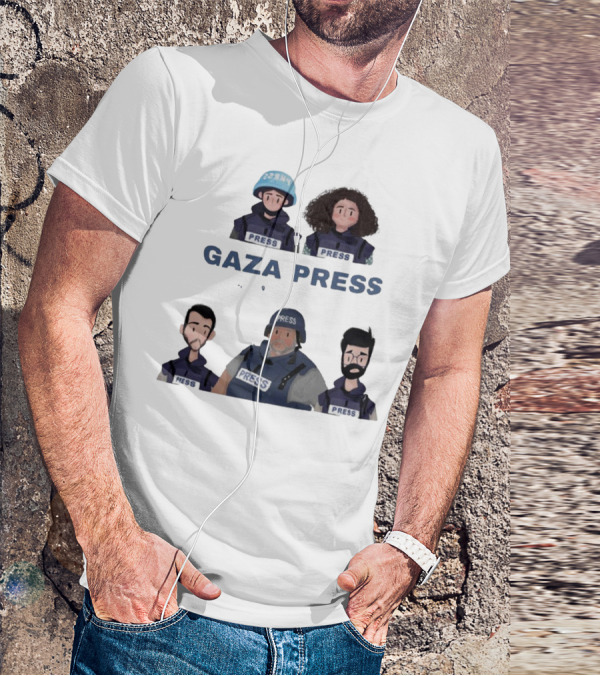 Gaza Press Heroes Cartoon Characters PRESS T-Shirt