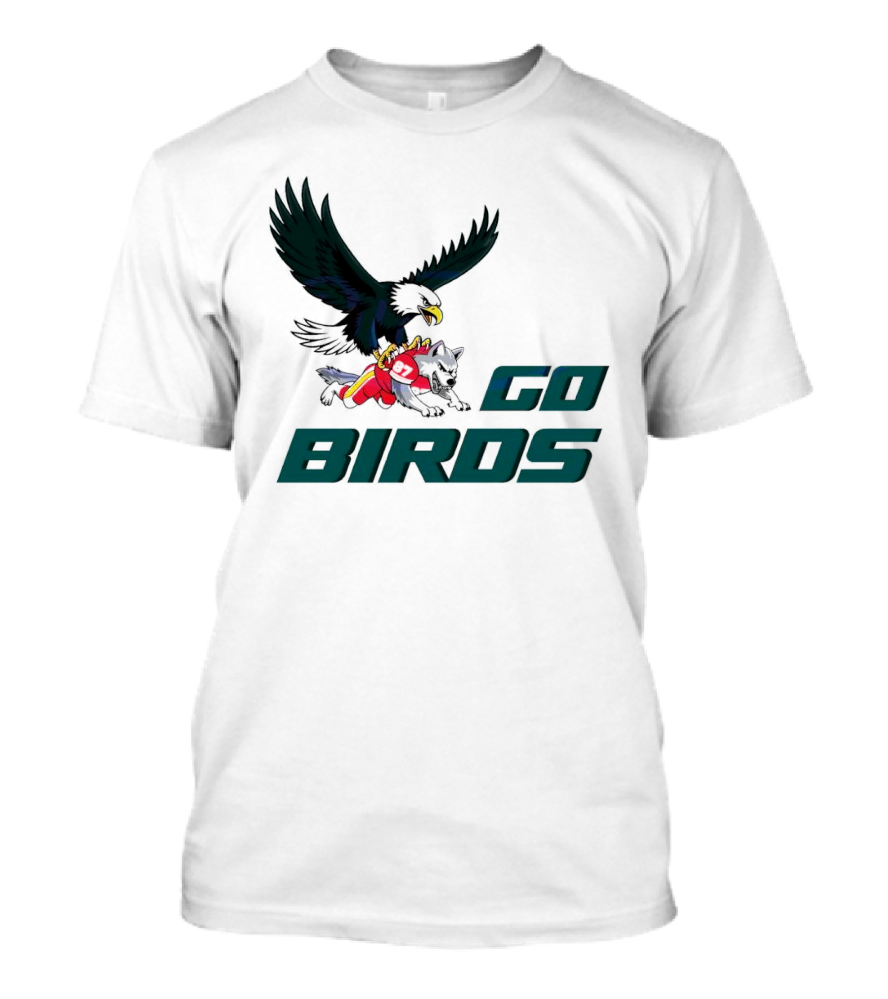 Go Birds Philadelphia Eagles Dominating Chiefs Super Bowl LIX T-Shirt