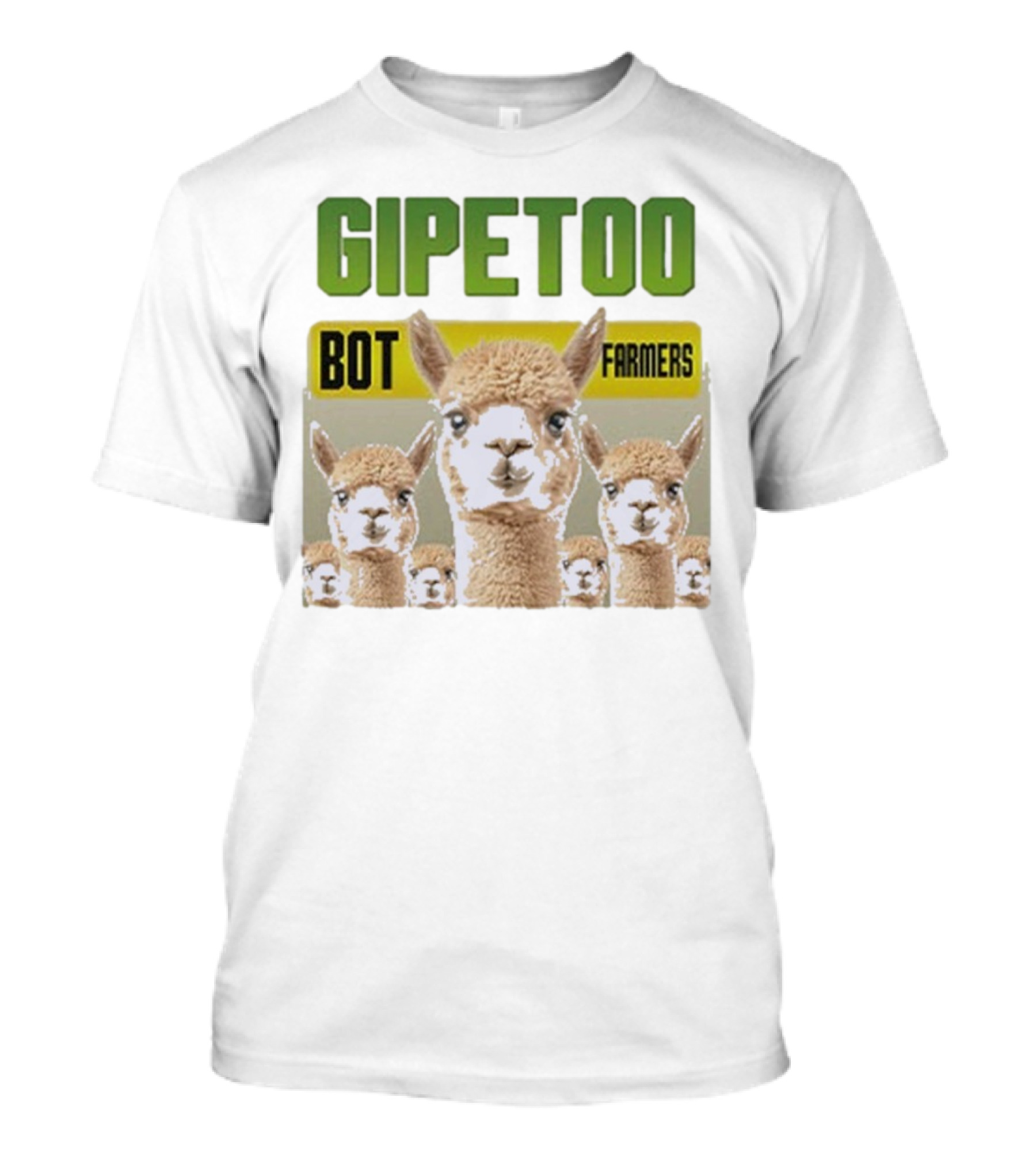 Gipetoo Bot Farmers Alpaca Crew T-Shirt