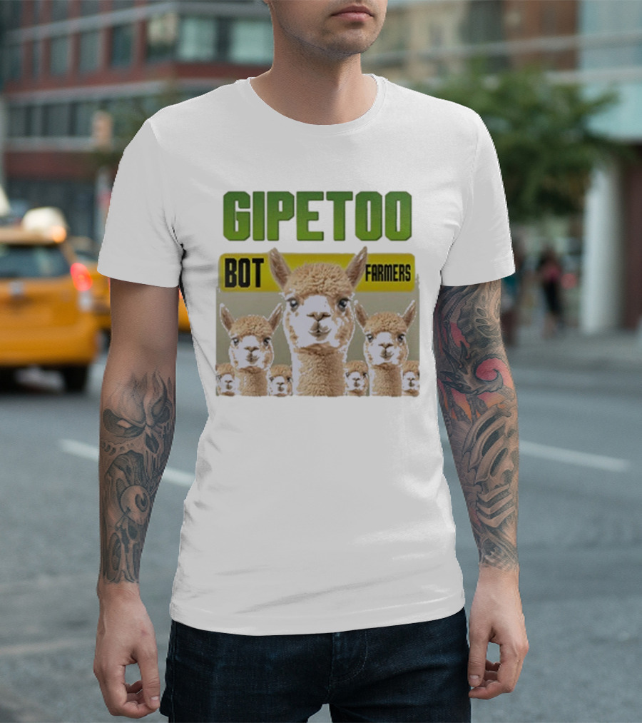 Gipetoo Bot Farmers Alpaca Crew T-Shirt