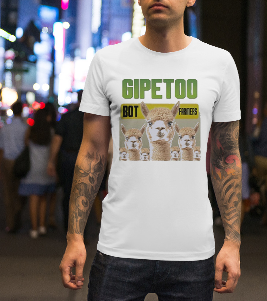 Gipetoo Bot Farmers Alpaca Crew T-Shirt
