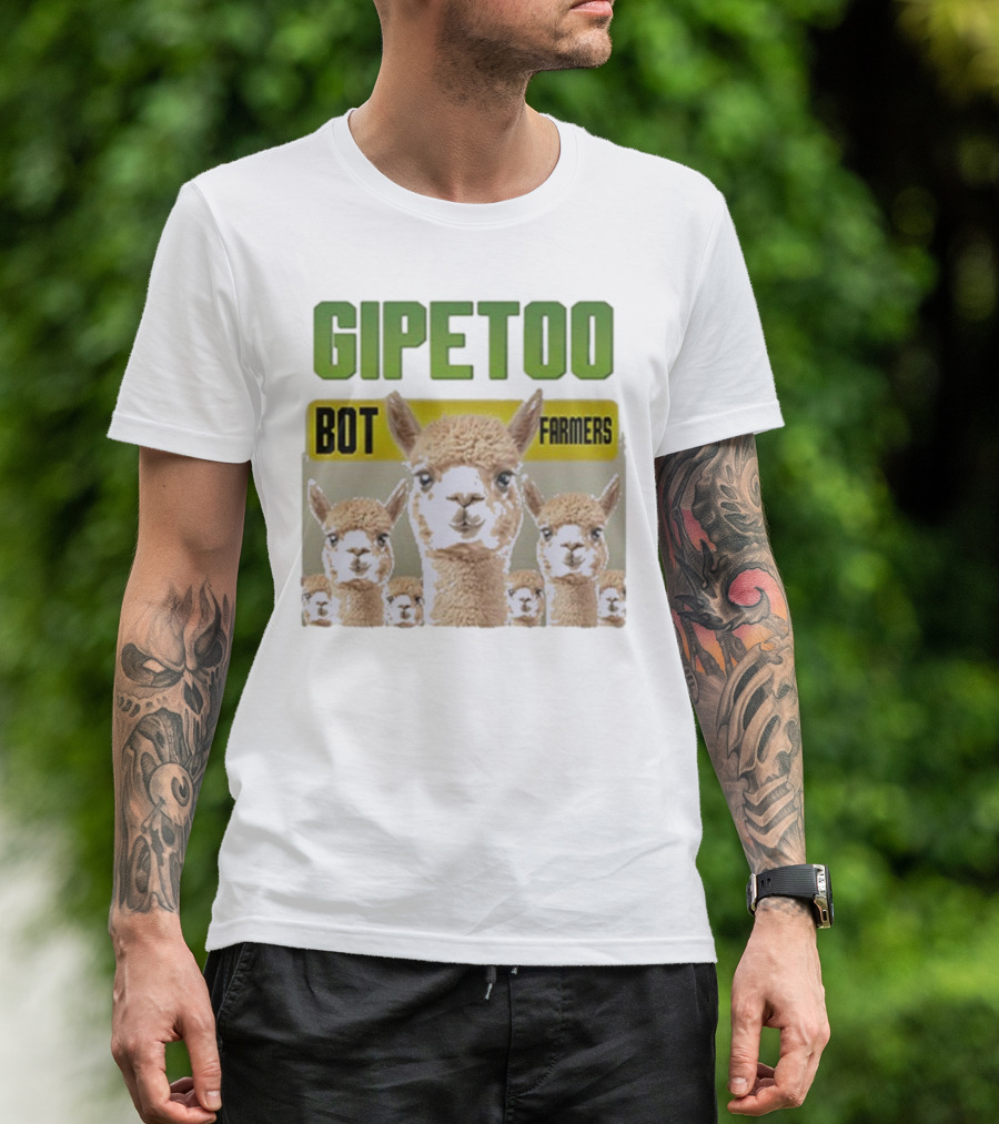 Gipetoo Bot Farmers Alpaca Crew T-Shirt