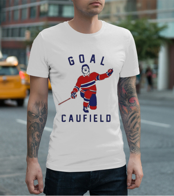 Goal Caufield Hockey Player Celebration T-Shirt