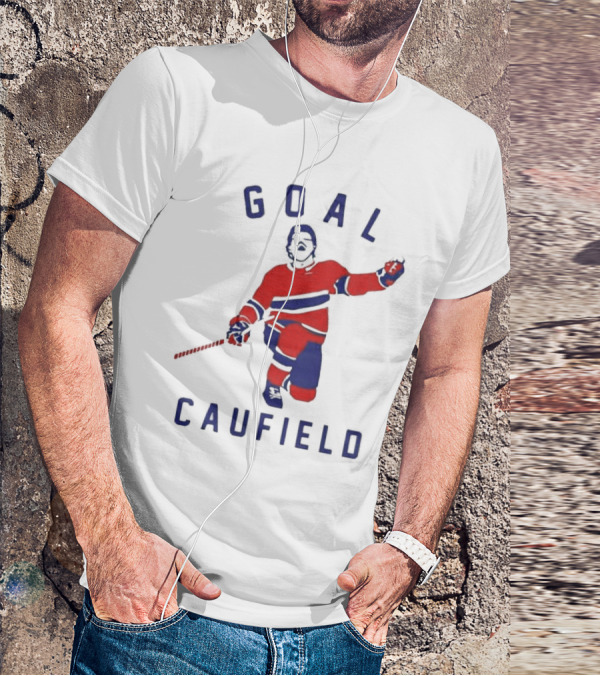 Goal Caufield Hockey Player Celebration T-Shirt