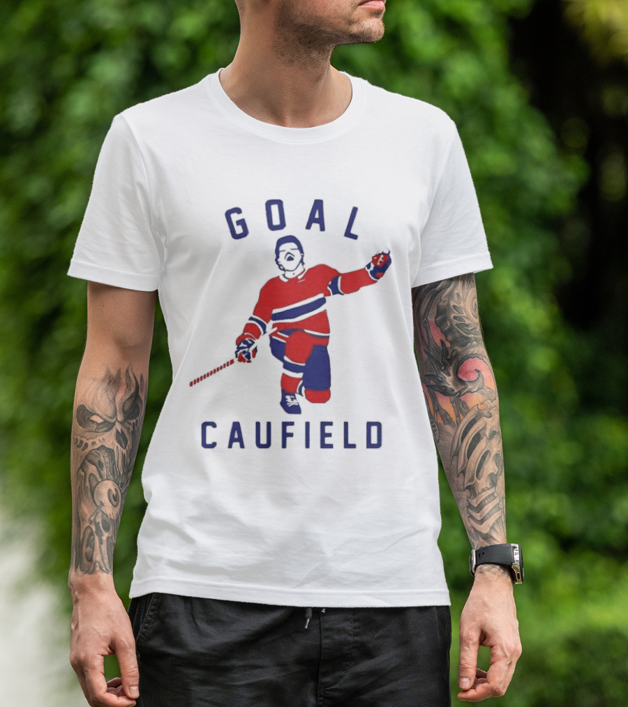 Goal Caufield Hockey Player Celebration T-Shirt
