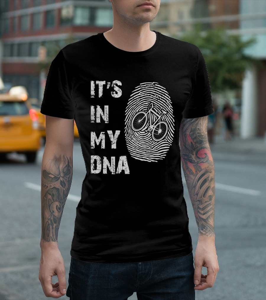 IT'S IN MY DNA Bicycle Fingerprint T-Shirt