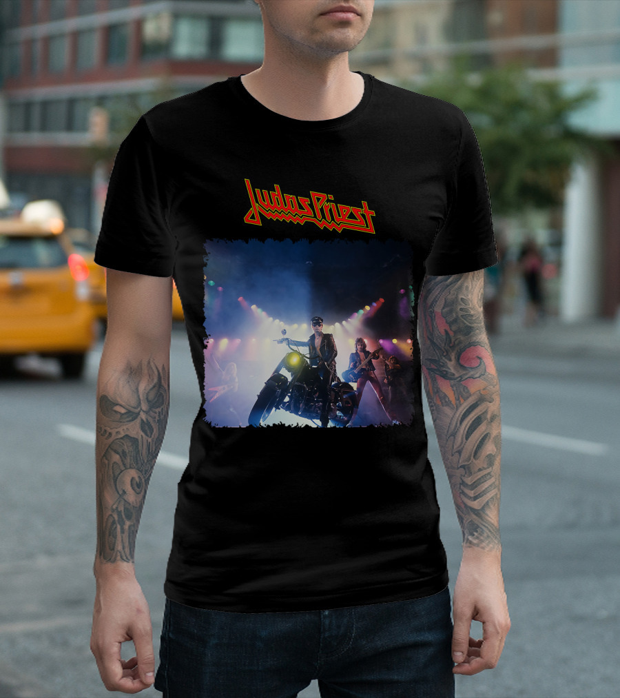 Judas Priest Unleashed in the East Motorcycle Concert Scene T-Shirt