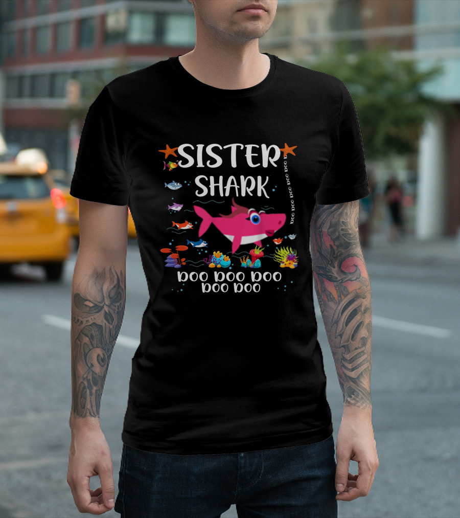Sister Shark Doo Doo Doo Family Matching Ocean T-Shirt