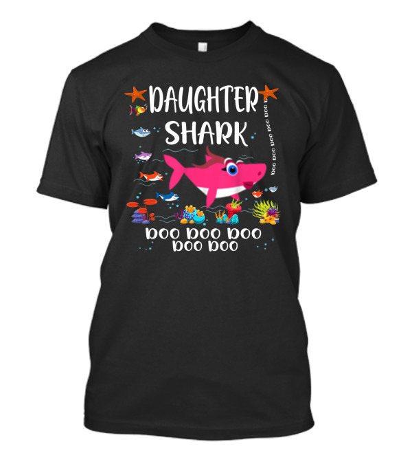 Daughter Shark Doo Doo Doo Doo Underwater Family Scene T-Shirt