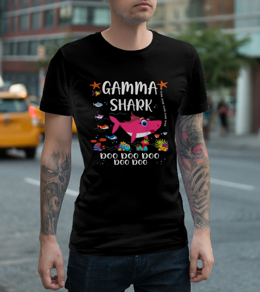 Gamma Shark Doo Doo Doo Doo Starfish Tropical Ocean T-Shirt