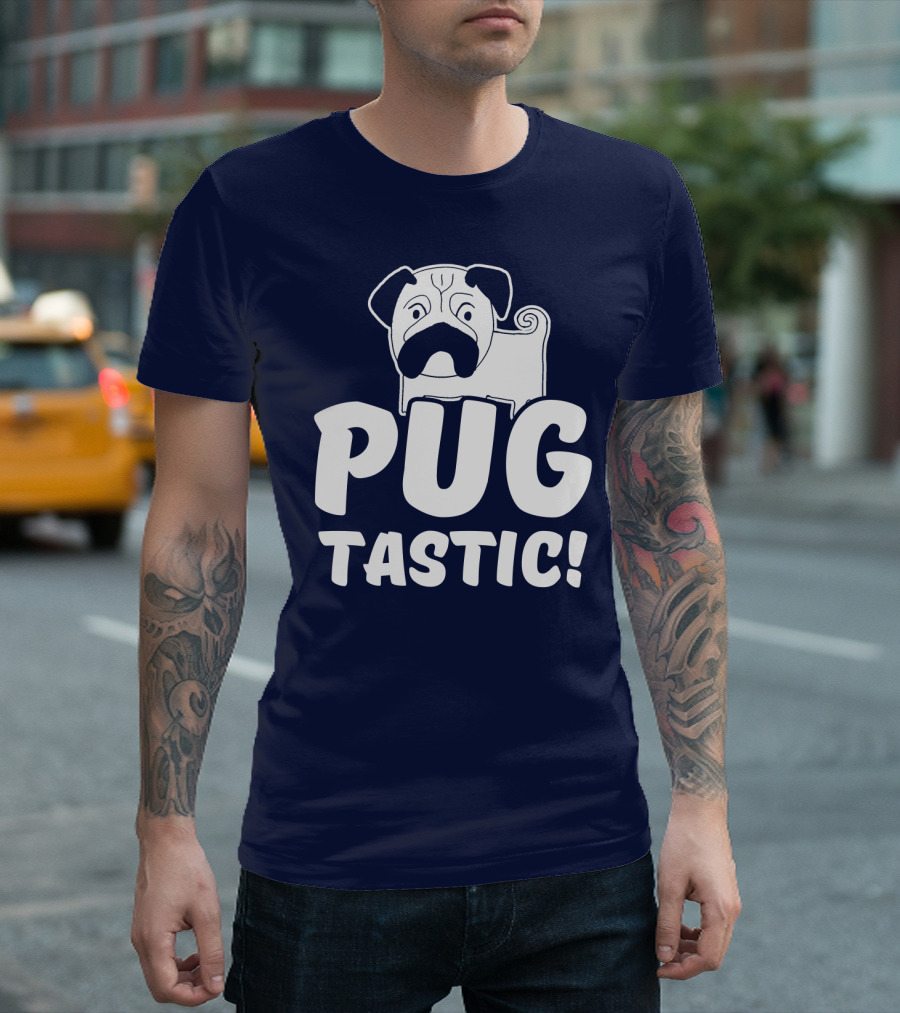 Pug Tastic Bold Cartoon Dog T-Shirt