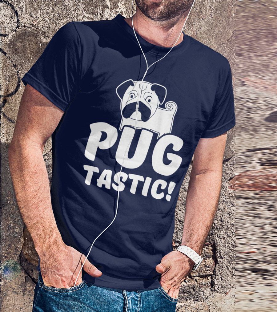 Pug Tastic Bold Cartoon Dog T-Shirt