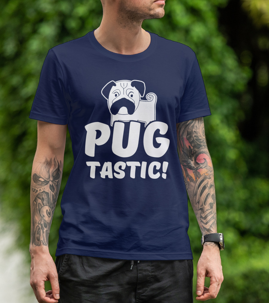 Pug Tastic Bold Cartoon Dog T-Shirt