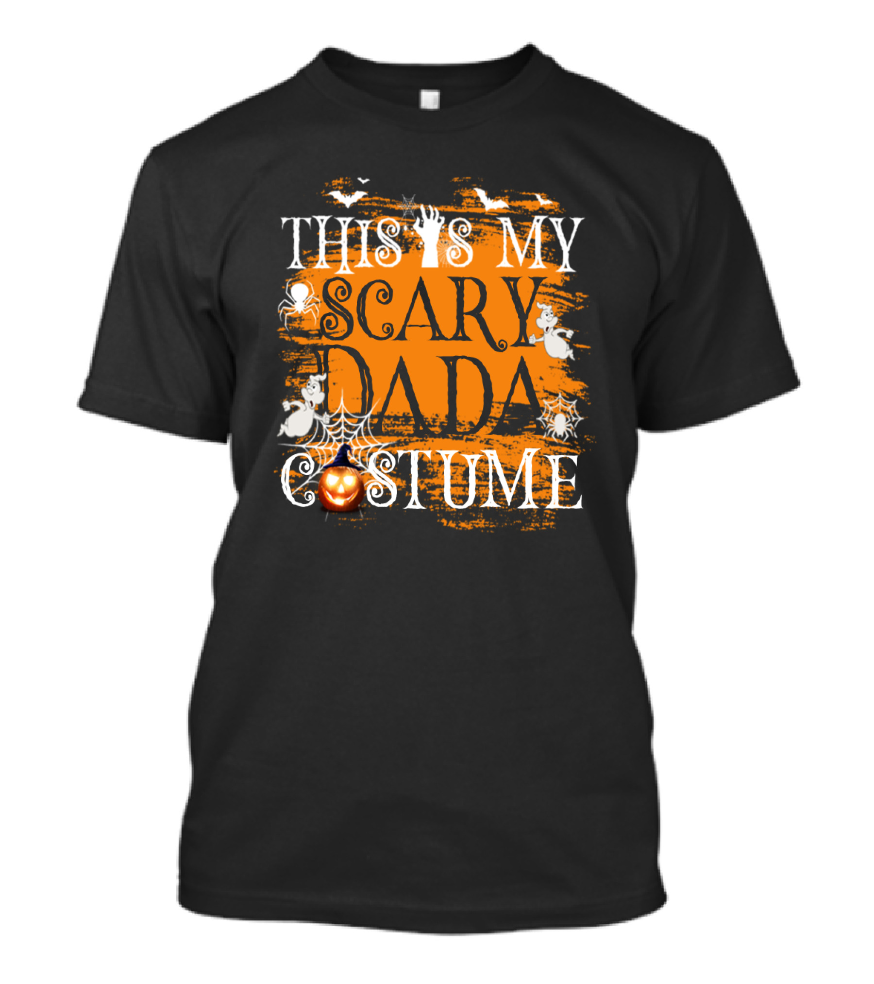 This Is My Scary Dada Costume Halloween Ghosts Pumpkin Spiderweb T-Shirt