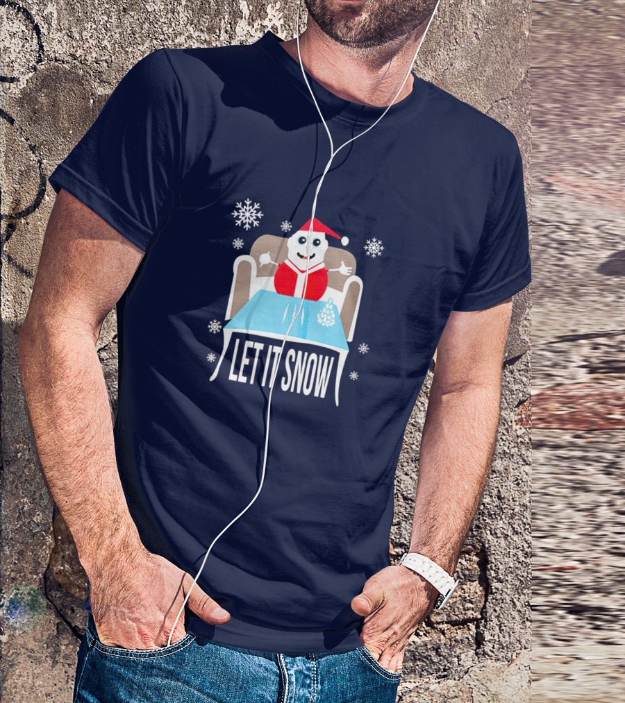 Funny Santa Let It Snow Holiday Humor T-Shirt