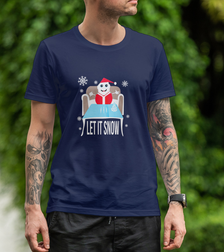 Funny Santa Let It Snow Holiday Humor T-Shirt