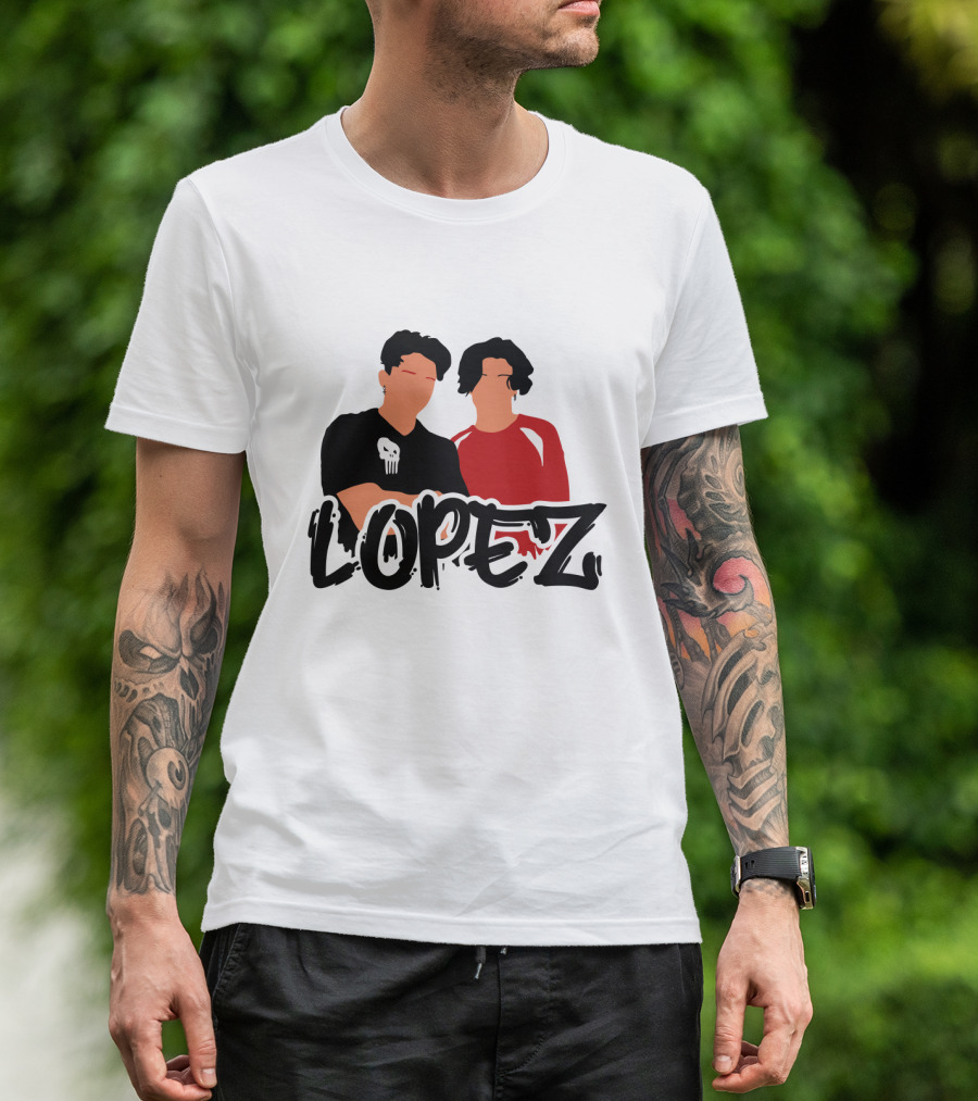 LOPEZ Punisher Skull Duo T-Shirt
