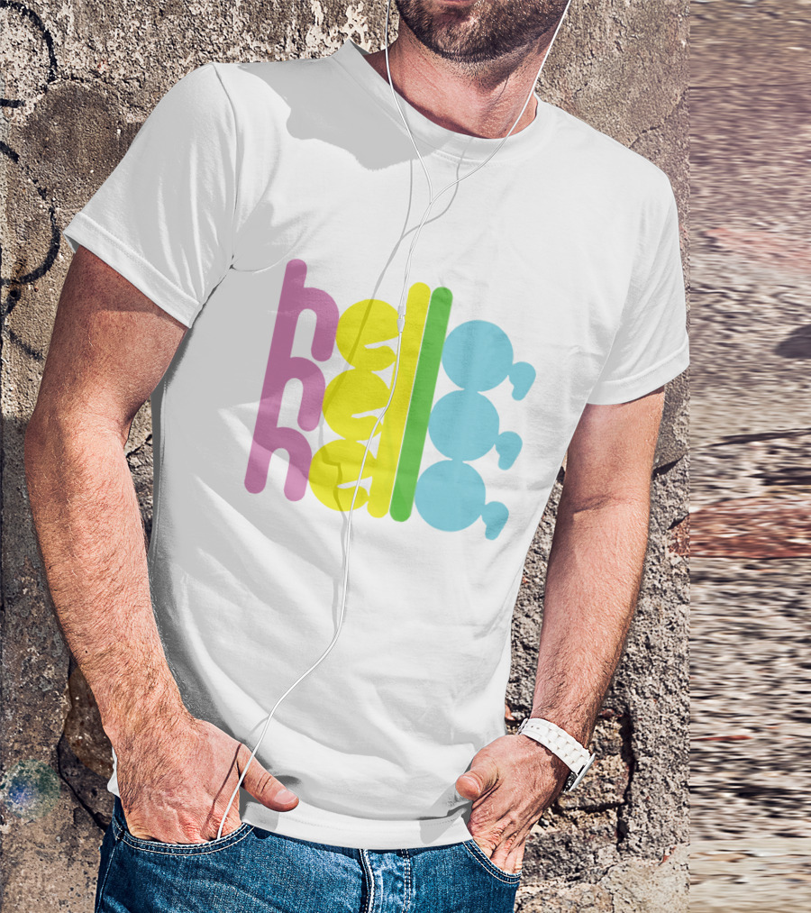 Deafheaven Hello Colorful Pastel Text T-Shirt