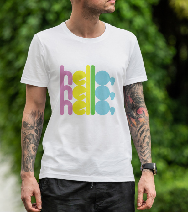 Deafheaven Hello Colorful Pastel Text T-Shirt