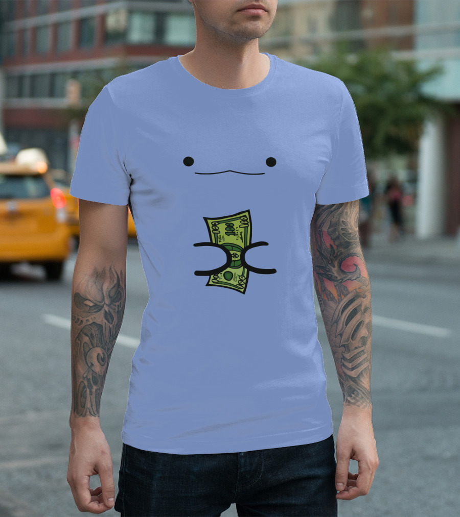 Turkey by ZHC Smiling Cartoon Creature Holding Money T-Shirt