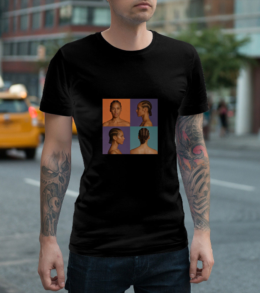 Alicia Keys As I Am Album Cover Quadrants T-Shirt