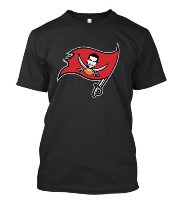 Tampa Bay Buccaneers Pirate Flag Parody With Face And Football T-Shirt