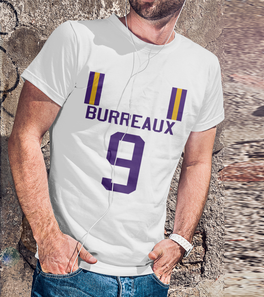 Burreaux 9 Purple And Gold Jersey T-Shirt