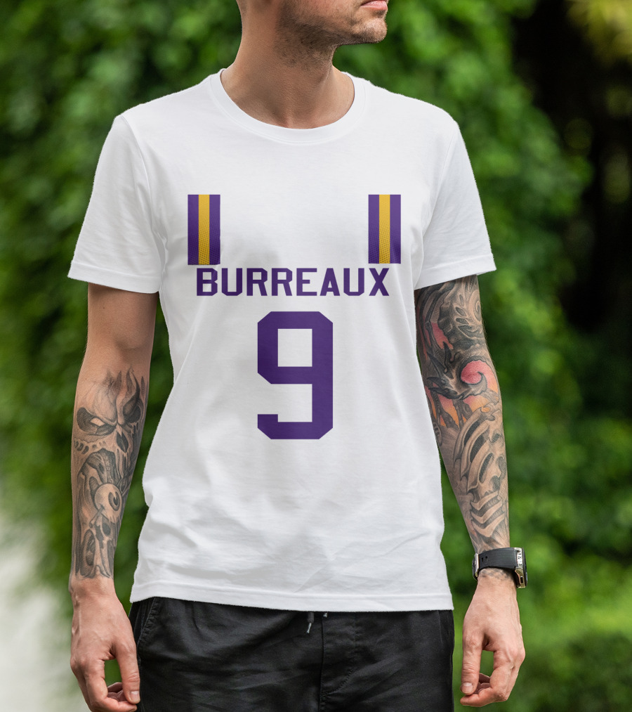 Burreaux 9 Purple And Gold Jersey T-Shirt
