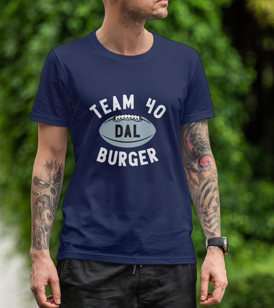 Team 40 Burger DAL Football T-Shirt