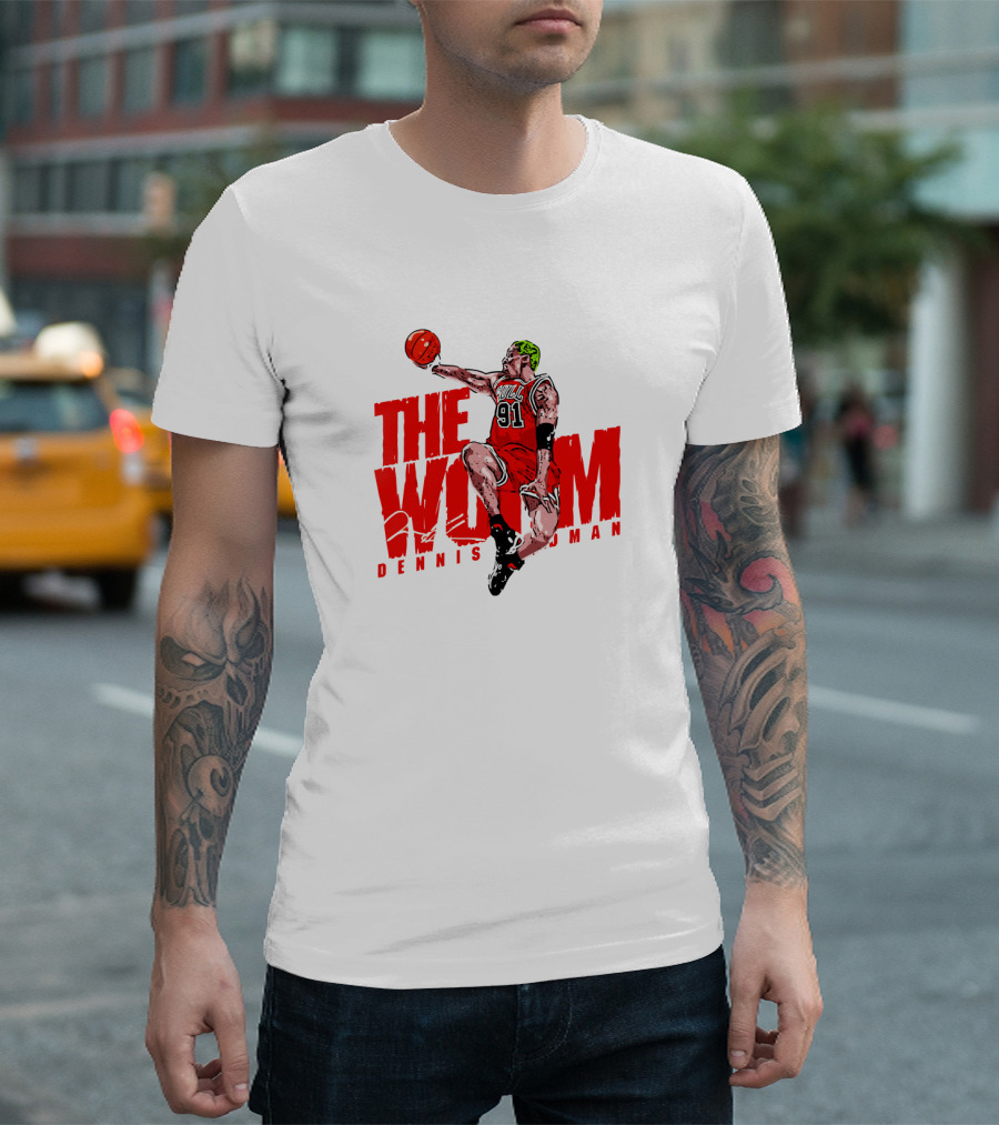 Dennis Rodman The Worm Chicago Bulls 91 Basketball T-Shirt