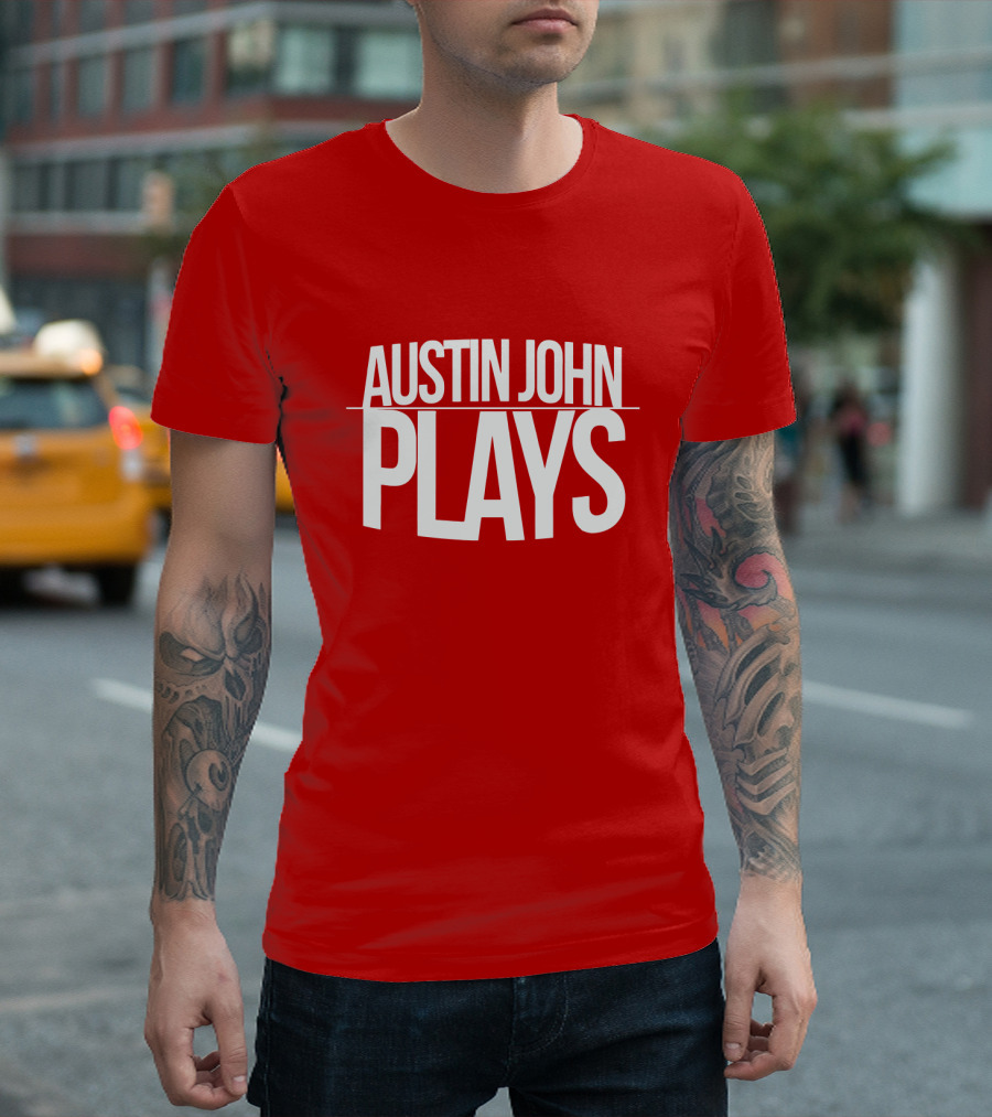 AUSTIN JOHN PLAYS Red Print T-Shirt