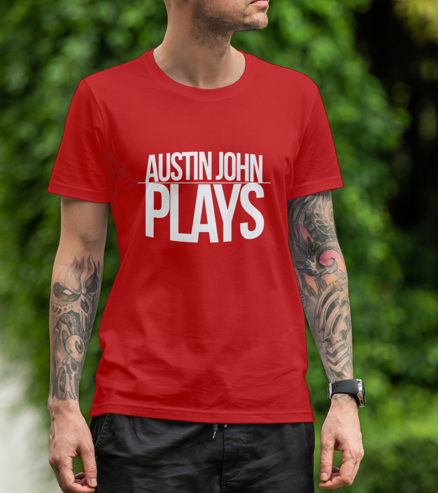 AUSTIN JOHN PLAYS Red Print T-Shirt