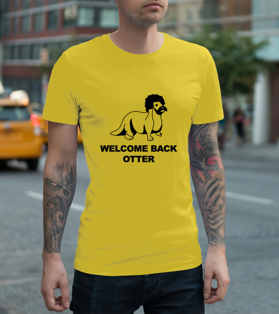 Welcome Back Otter Dinosaur Afro T-Shirt