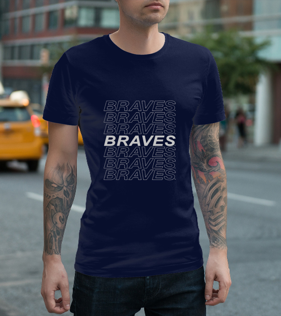 Atlanta Braves Stacked Text T-Shirt