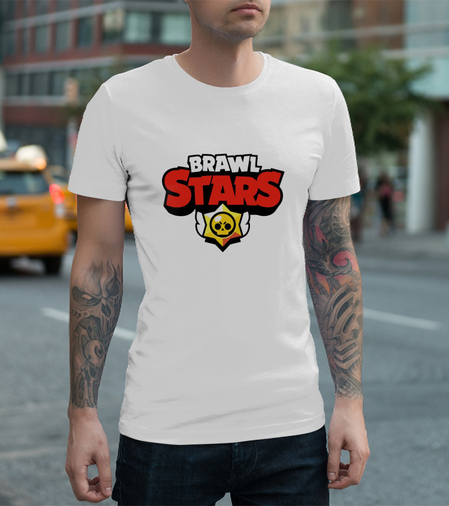 Brawl Stars Logo with Skull Winged Star T-Shirt