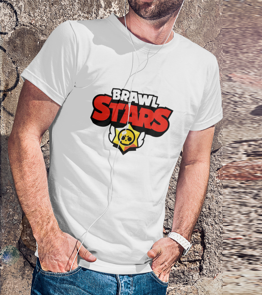 Brawl Stars Logo With Skull Winged Star T-Shirt