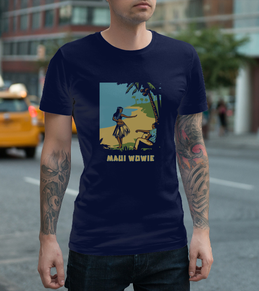 Maui Wowie Hula Beach Scene T-Shirt