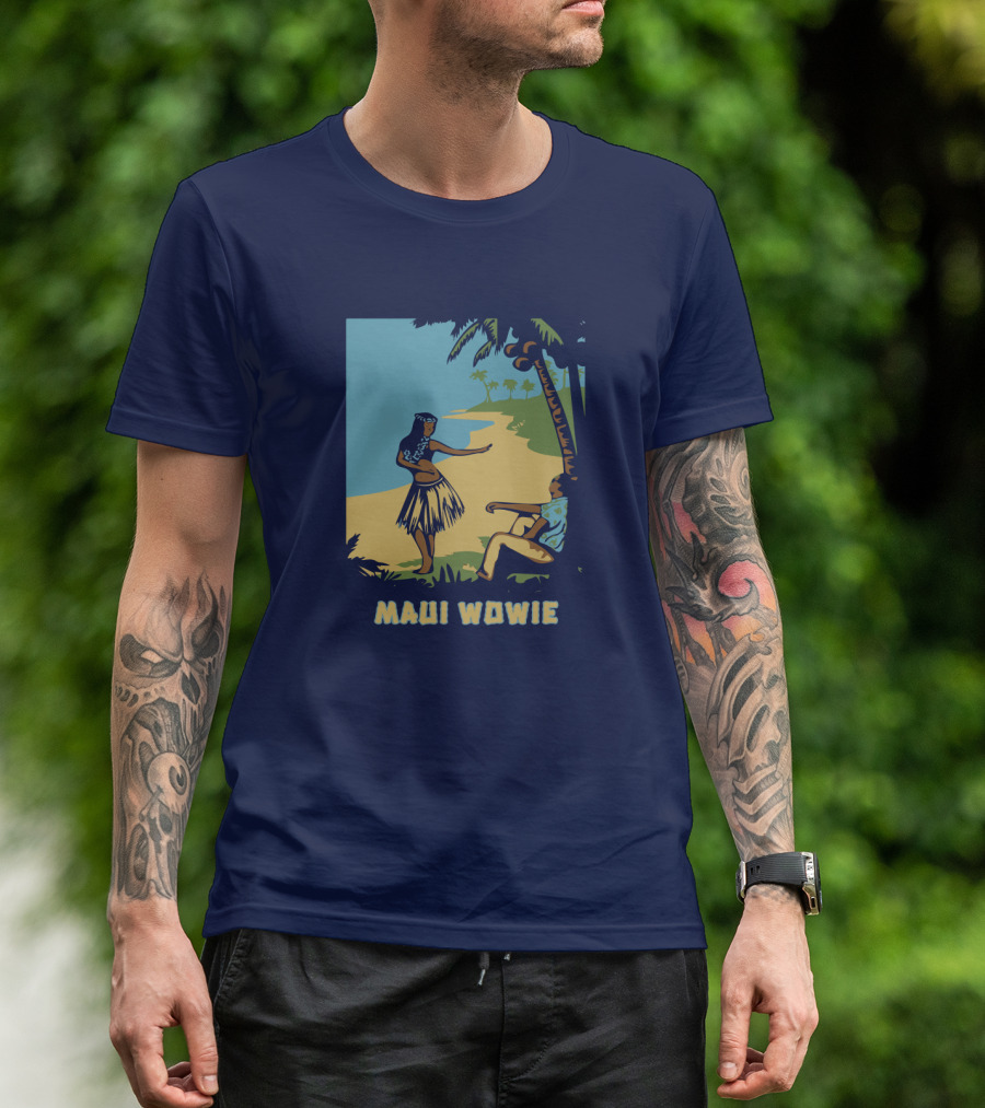 Maui Wowie Hula Beach Scene T-Shirt