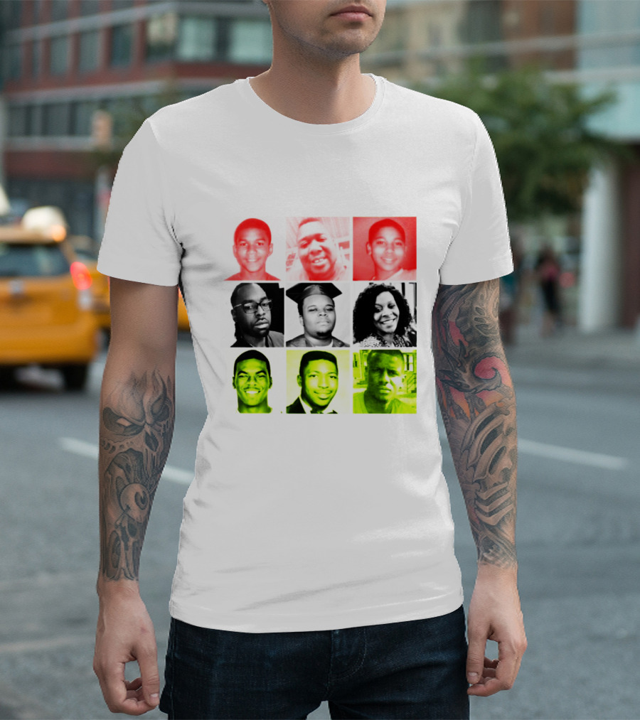 Black Victims Of Police Brutality Remembered In Powerful Collage T-Shirt