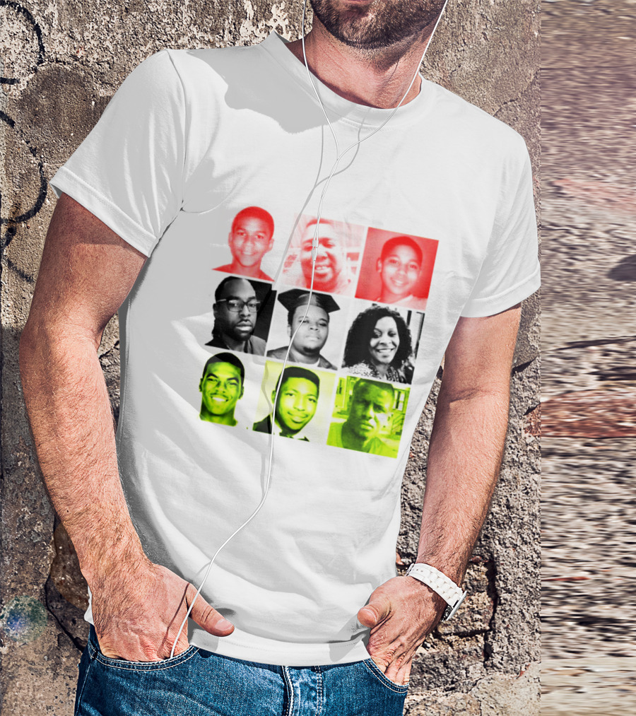 Black Victims Of Police Brutality Remembered In Powerful Collage T-Shirt