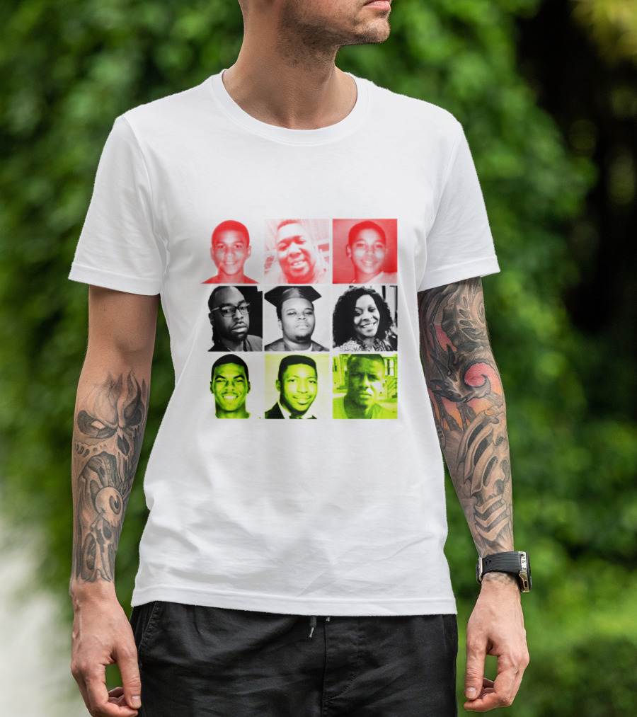 Black Victims Of Police Brutality Remembered In Powerful Collage T-Shirt