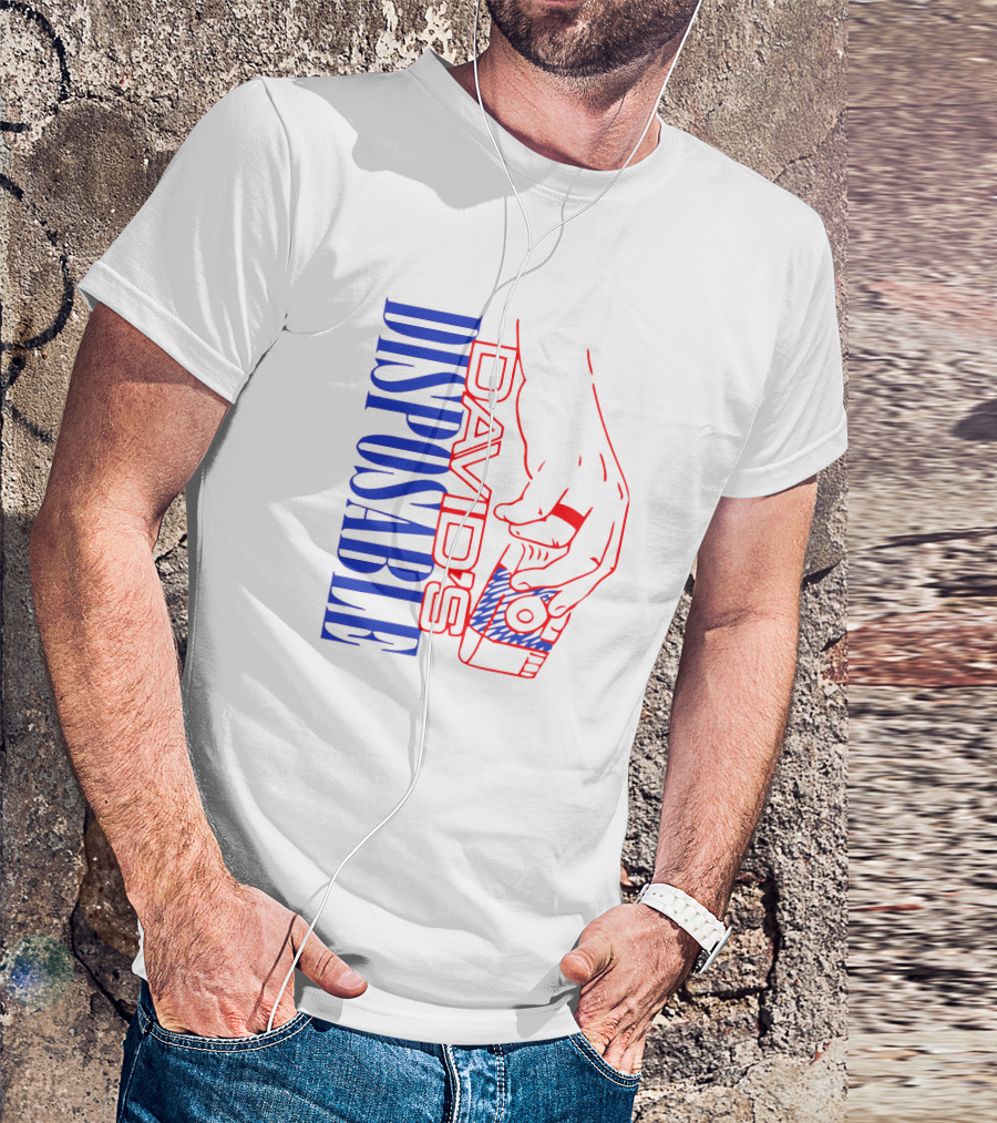 David's Disposable Camera Red And Blue Hand T-Shirt