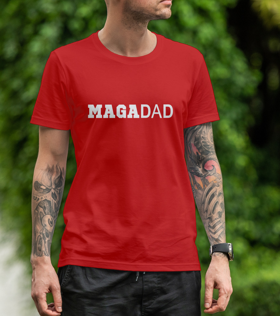 MAGA Dad Bold Red T-Shirt