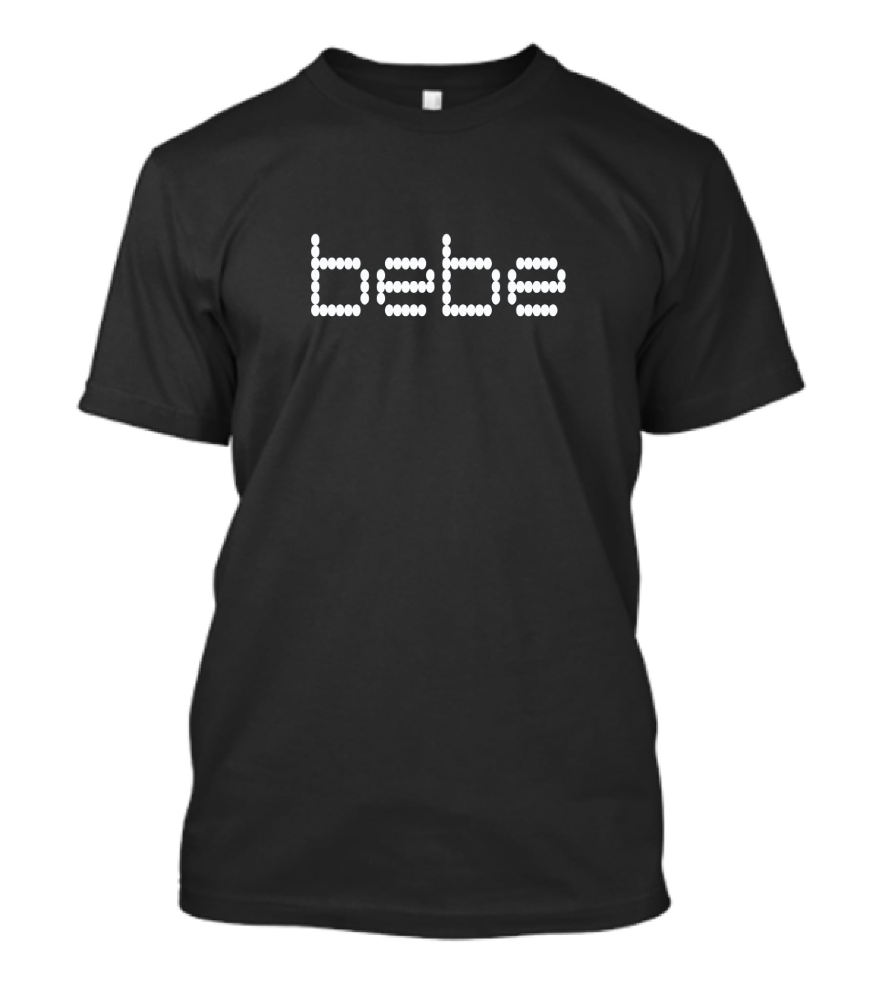 Bebe Dot Pattern Text T-Shirt