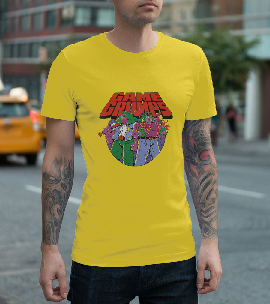 Game Grumps Retro Beat 'Em Up Characters Fiery Brawlers T-Shirt