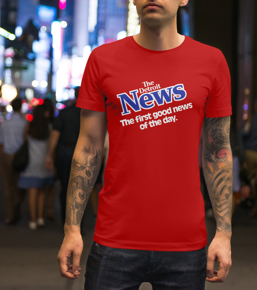 The Detroit News The First Good News Of The Day Vintage Shirrt T-Shirt
