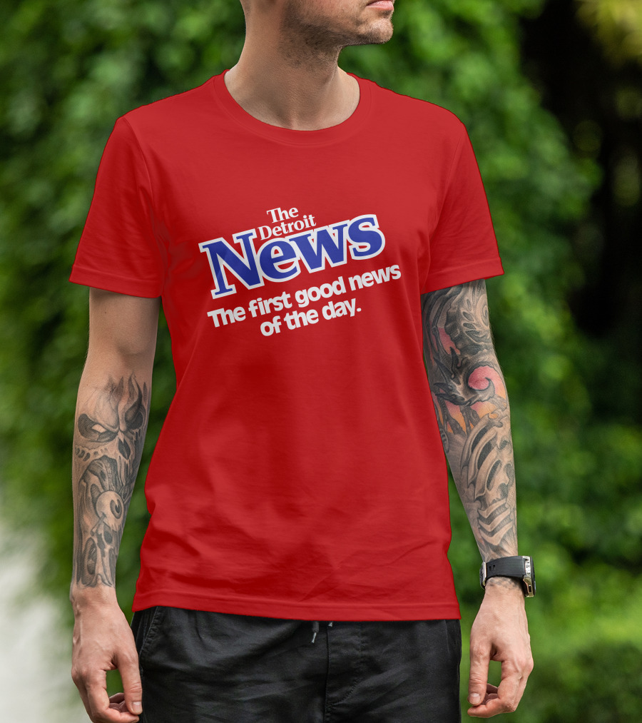 The Detroit News The First Good News Of The Day Vintage Shirrt T-Shirt